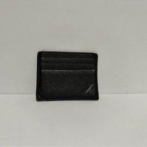 Prada Black Leather Card Holder wallet